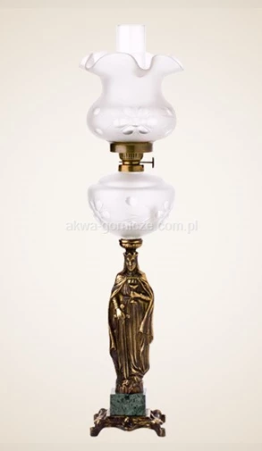 Lampa naftowa figura św. Barbary 58 cm