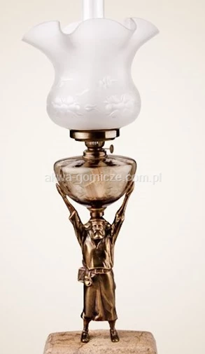 Lampa naftowa figura Skarbnika  62 cm