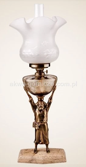 Lampa naftowa figura Skarbnika 62 cm