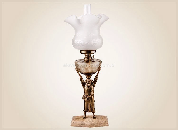 Lampa naftowa figura Skarbka 62 cm
